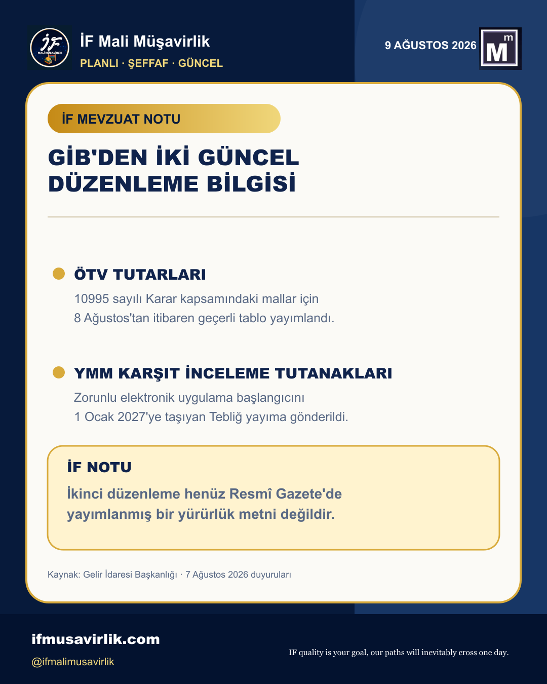 GİB tarafından duyurulan ÖTV tutarları ve YMM karşıt inceleme tutanakları düzenlemeleri